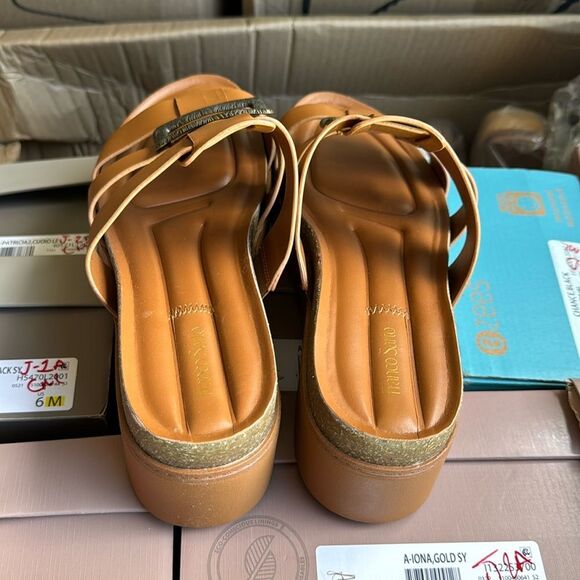 FRANCO SARTO PATRICIA WOMENS STRAPPY FLATFORM SANDALS - Picture 7 of 7